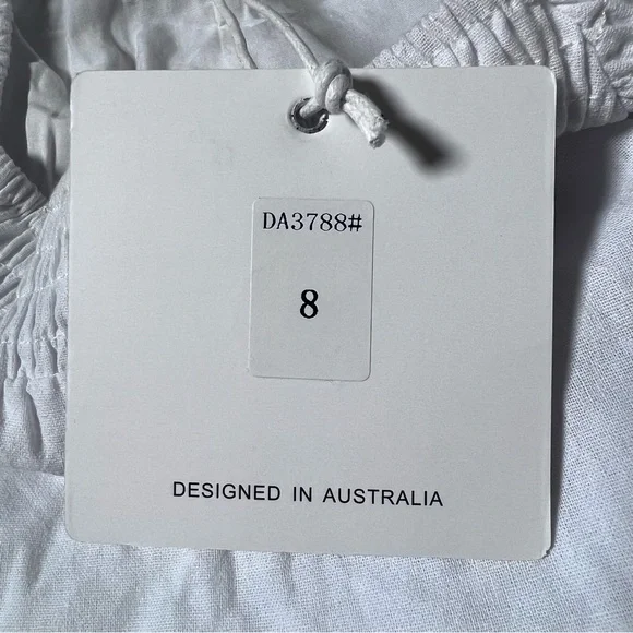 NWT* Pink Diamond White 100% Cotton Tiered Mini Dress Size 8 - Picture 14 of 16